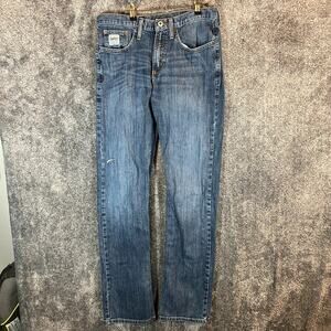 CINCH Jeans Mens 31x36 Medium Wash Silver Label Slim Fit Western Stone Wash